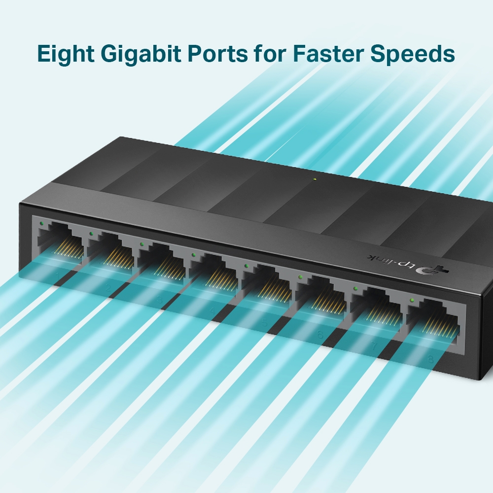 TP-LINK LS1008G 8 PORT GIGABITDESKTOP SWITCH view 2