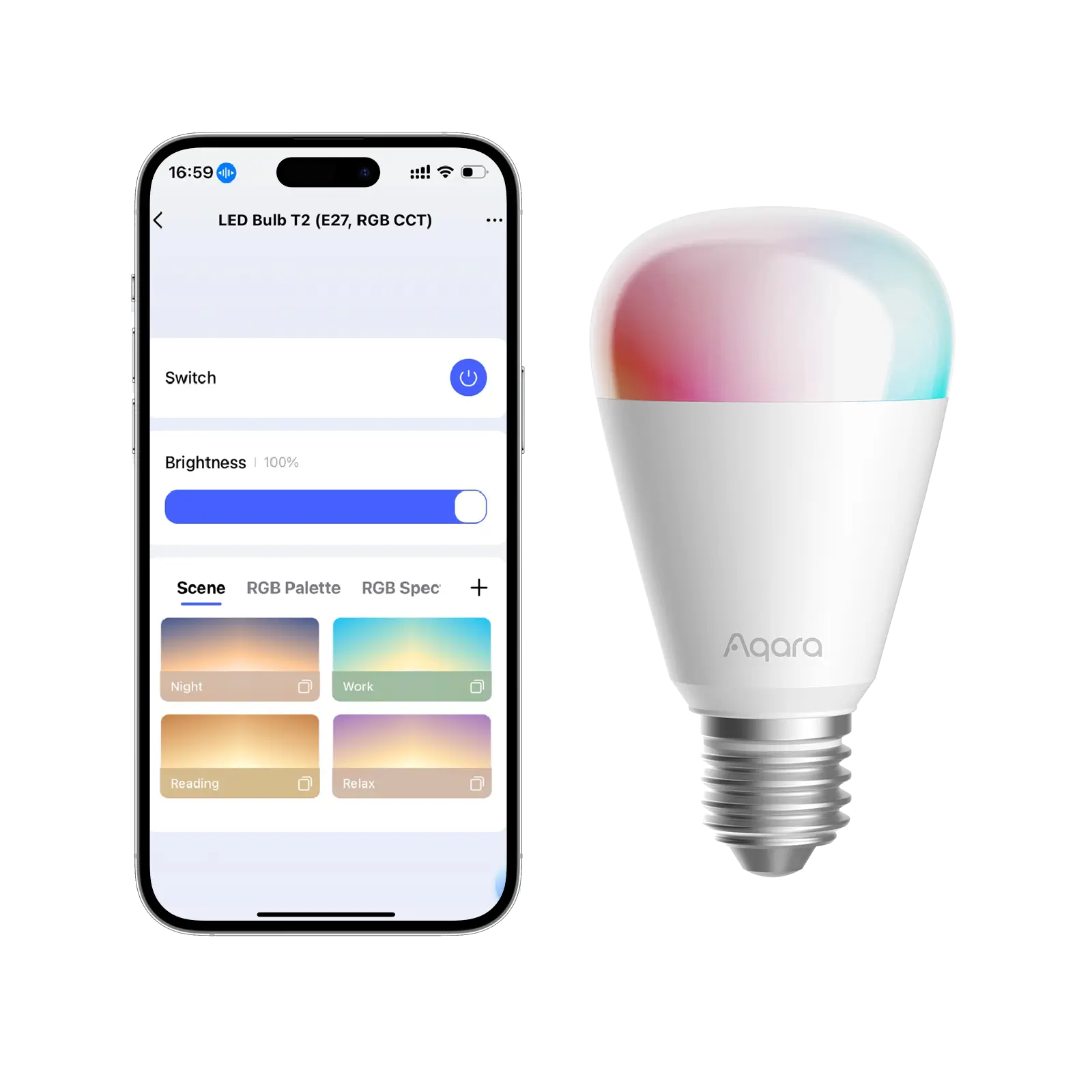 LB-L02D - LED Bulb T2 (RGB CCT, E27)