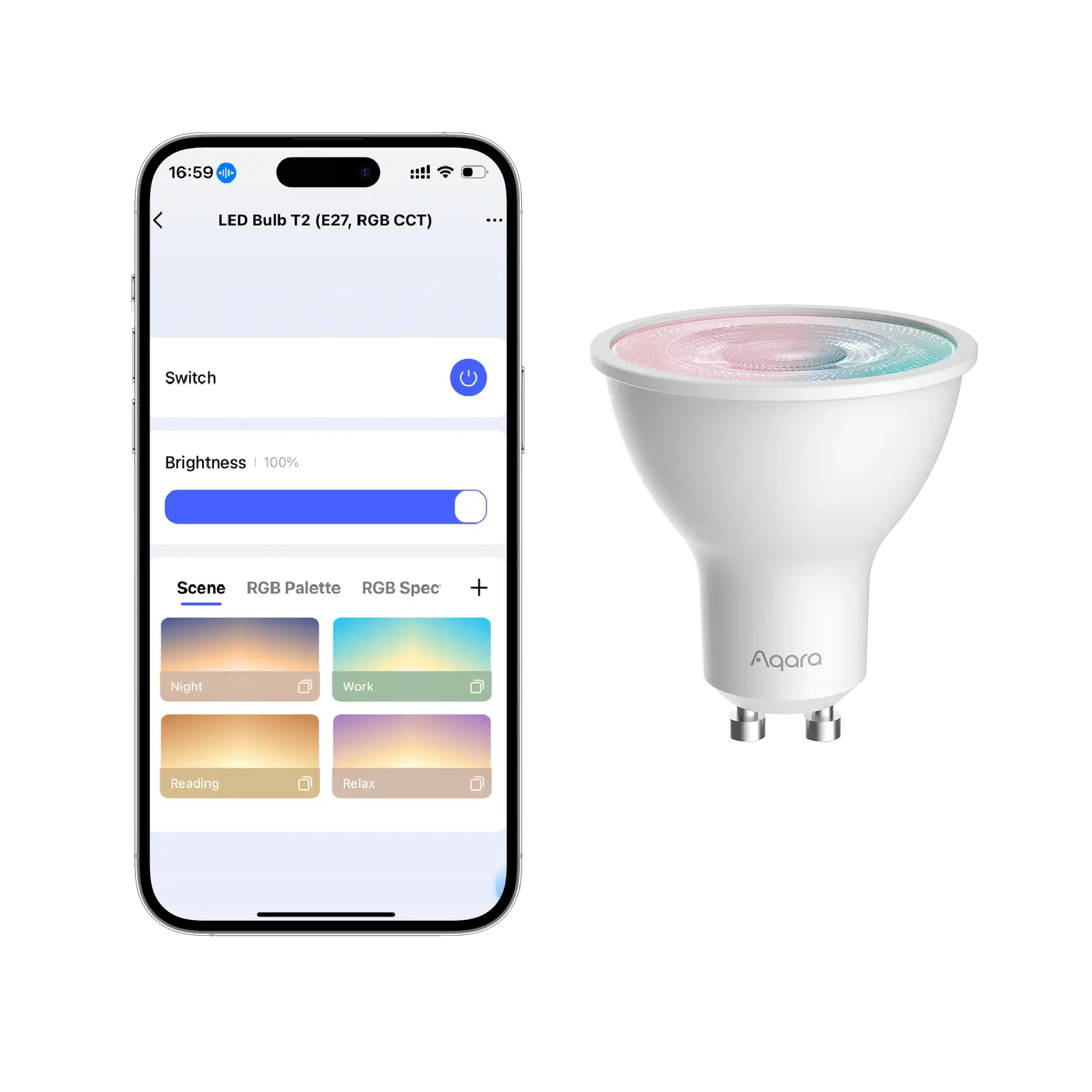 LB-L03D - LED Bulb T2 (RGB CCT, GU10)