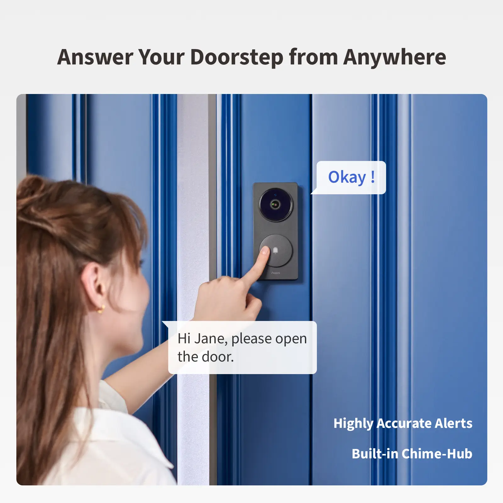 CH-C09D - Doorbell Camera Hub G410 Select(Siyah, Offline) view 3