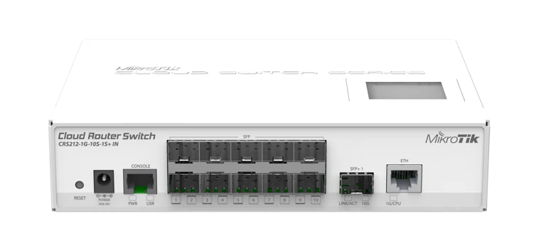 MikroTik CRS212-1G-10S-1S+IN 10x SFP 1x 10G SFP+ 1x Gigabit LCD Switch (CRS212-1G-10S-1S+IN)