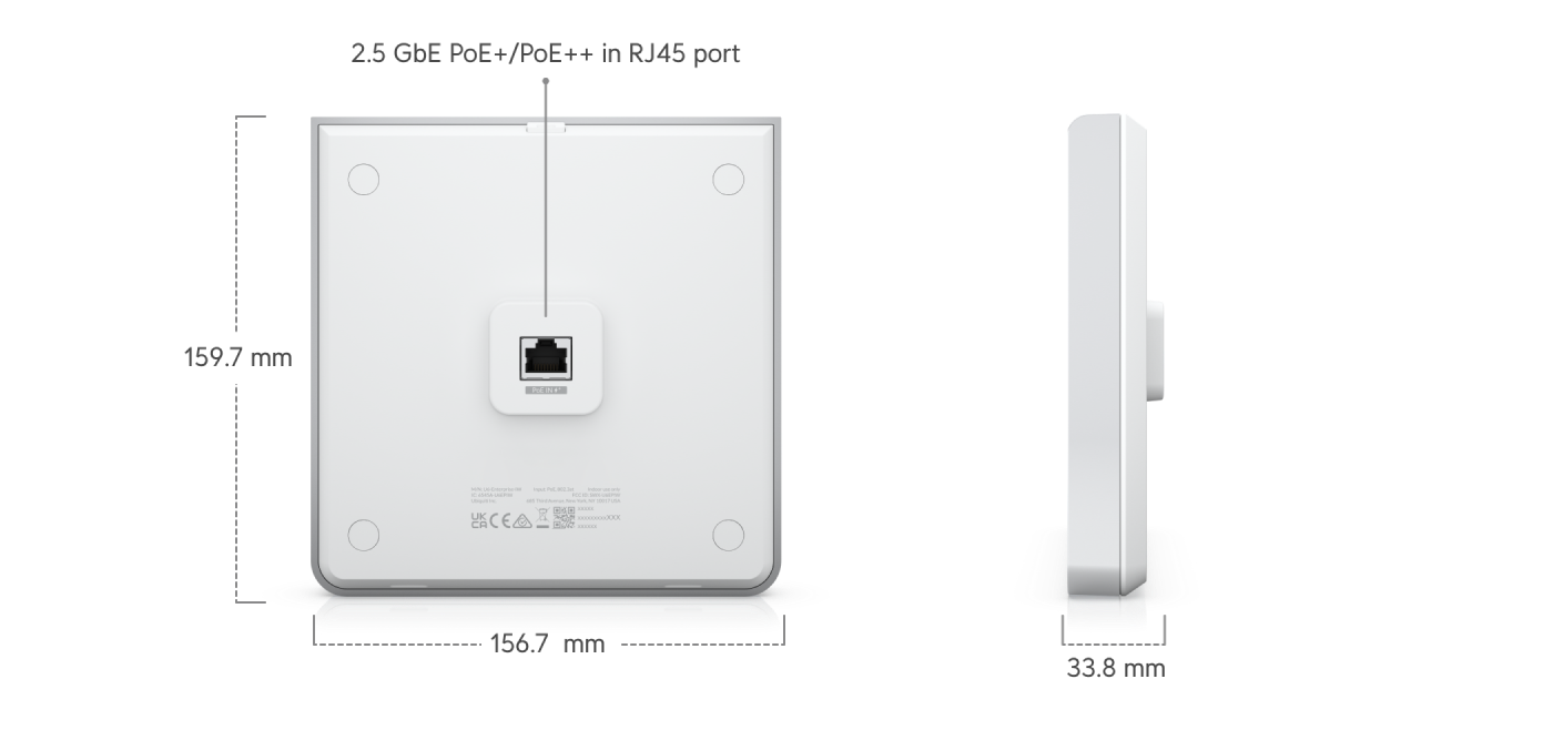 Ubiquiti UniFi U6 Enterprise In-Wall (U6-Enterprise-IW) view 3