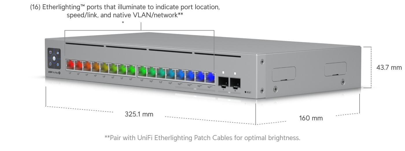 Ubiquiti UniFi Switch Pro Max 16 PoE (USW-Pro-Max-16-PoE) view 3