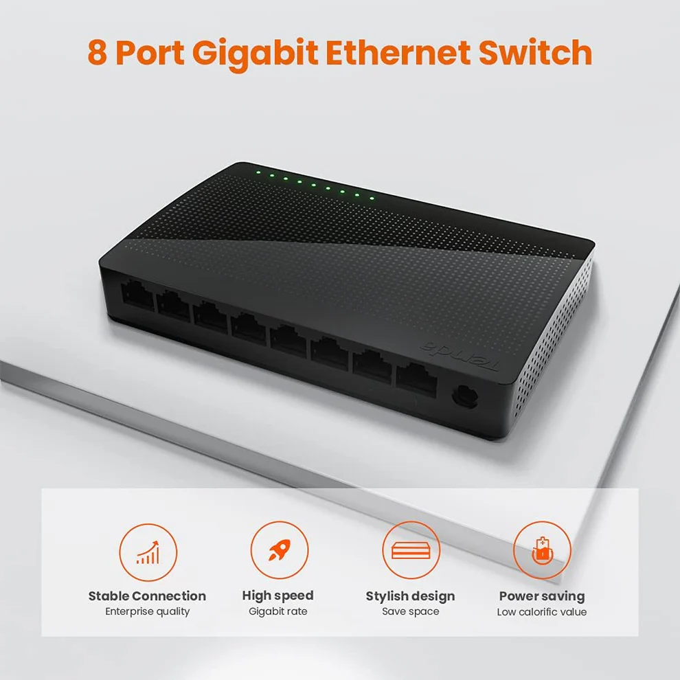 TENDA SG108 SWT 8 PORT 10/100/1000 Mbps view 2