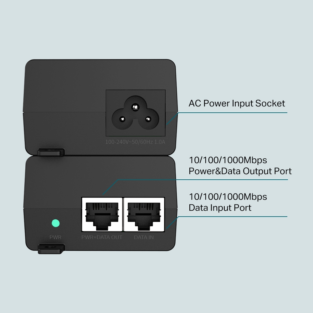 TP-LINK TL-POE160S POE+ INJECTOR view 3