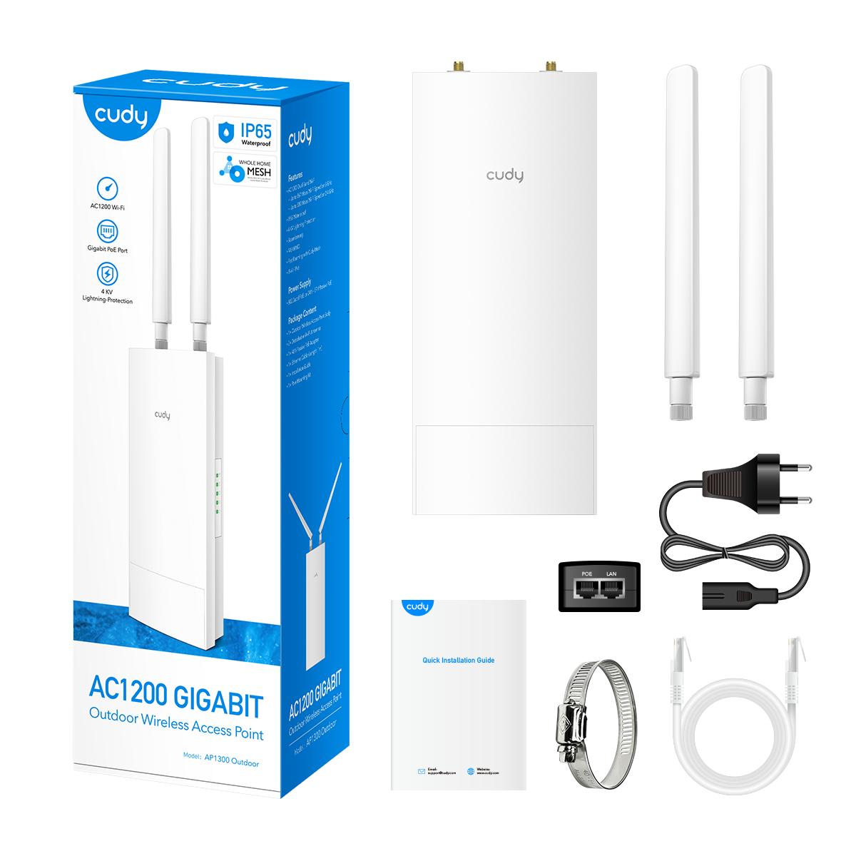 Cudy AP1300 Outdoor -  AC1200 WiFi Gigabit Outdoor Access Point view 5