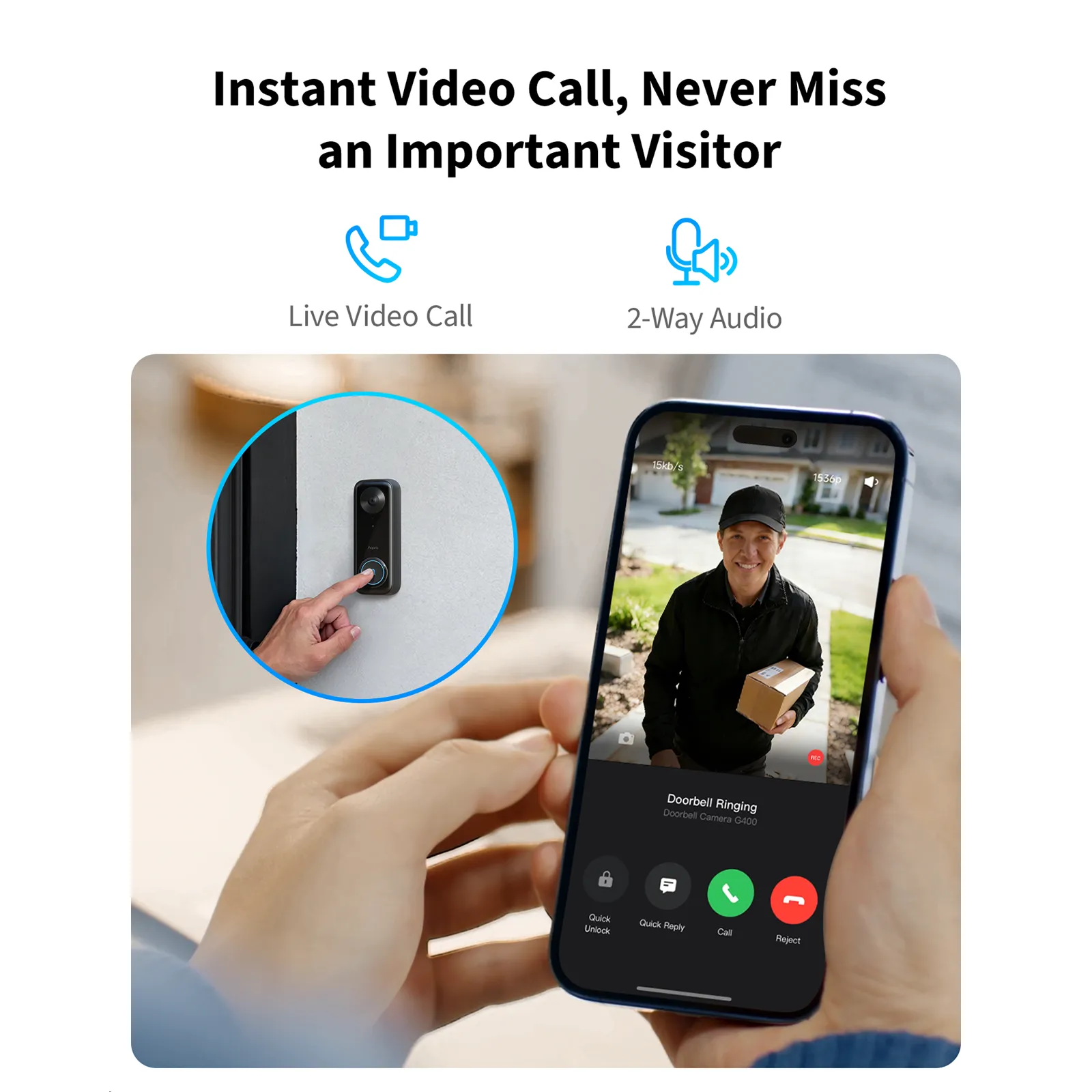 DB-C03D - Doorbell Camera G400 (Wired) view 4