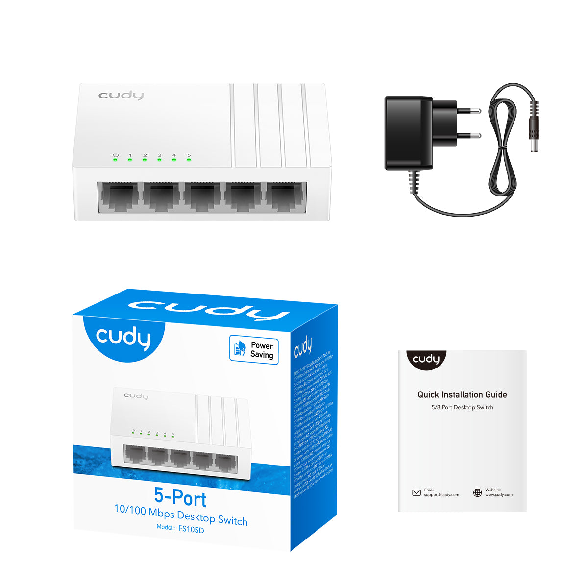 Cudy FS105D - 5-Port 10/100 Mbps Desktop Switch view 3