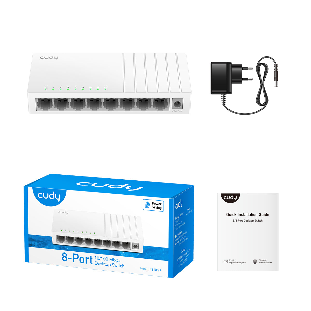 Cudy FS108D - 8-Port 10/100 Mbps Desktop Switch view 3