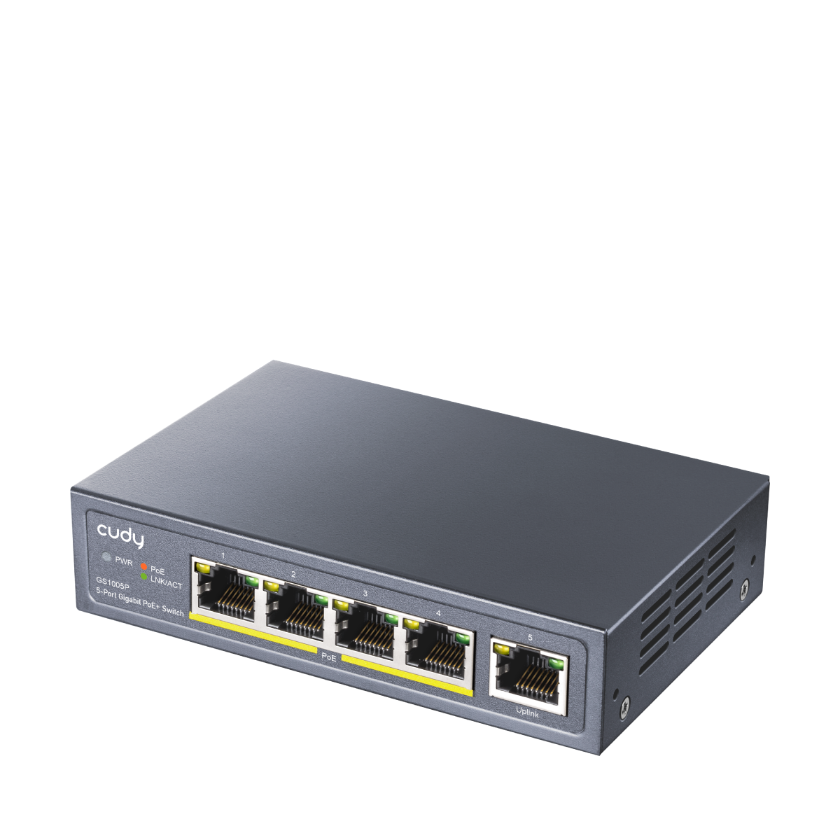 CUDY GS1005P - 5-Port Gigabit PoE+ Switch 60W view 2