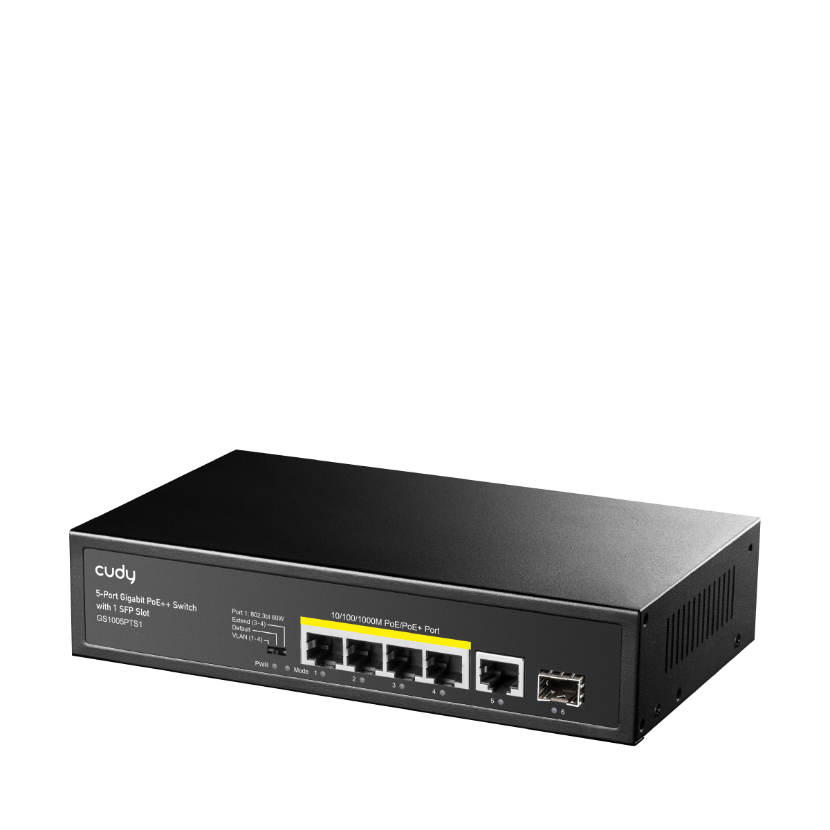 Cudy GS1005PTS1 - 5-Port Gigabit PoE+ Switch with 1 SFP Port 120W view 2