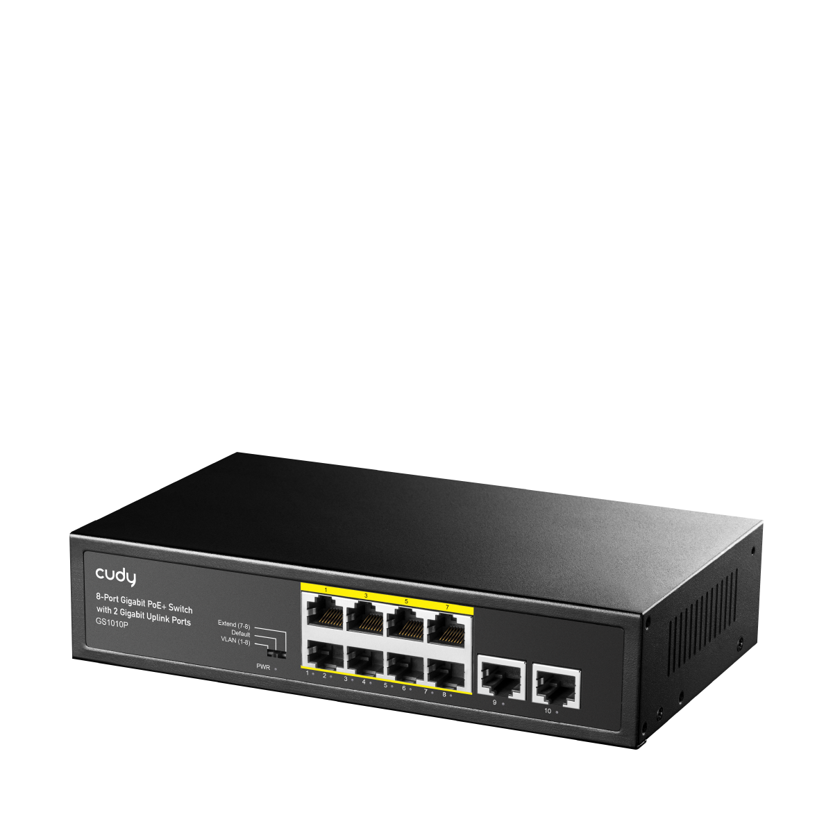 Cudy GS1010P - 8-Port Gigabit PoE+ Switch with 2 Gigabit Uplink Ports 120W                                            view 2