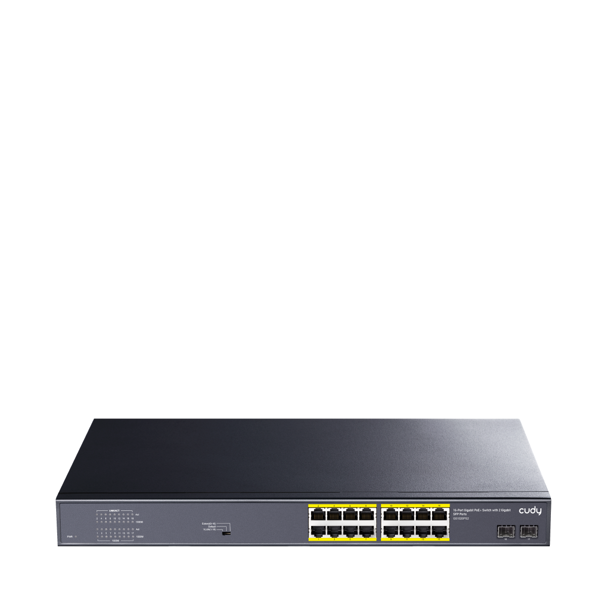 Cudy GS1020PS2 - 16-Port Gigabit PoE+ Switch with 2 Gigabit SFP ports 200W