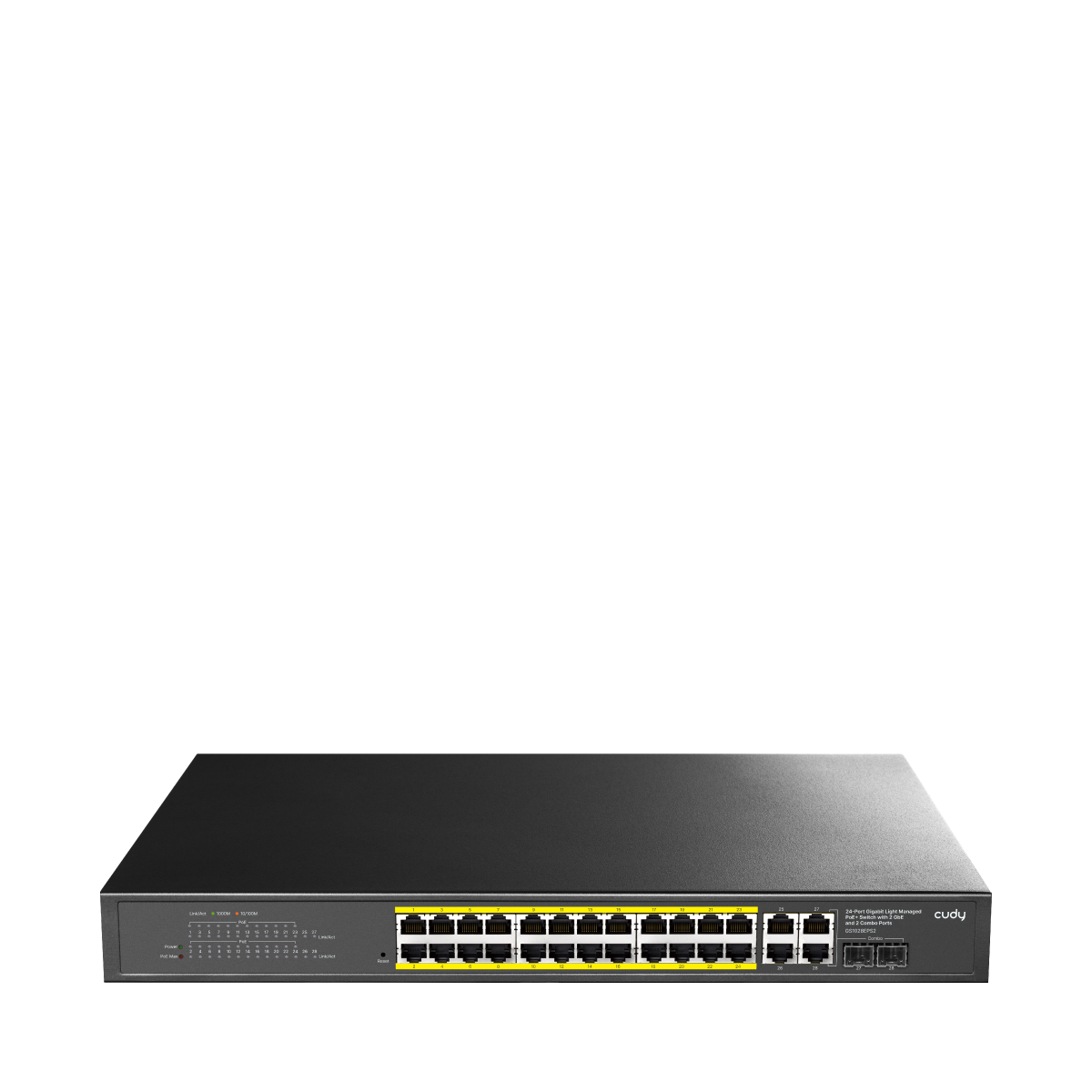 Cudy GS1028EPS2 - 24-Port Gigabit Light Managed PoE+ Switch with 2 SFP 300W