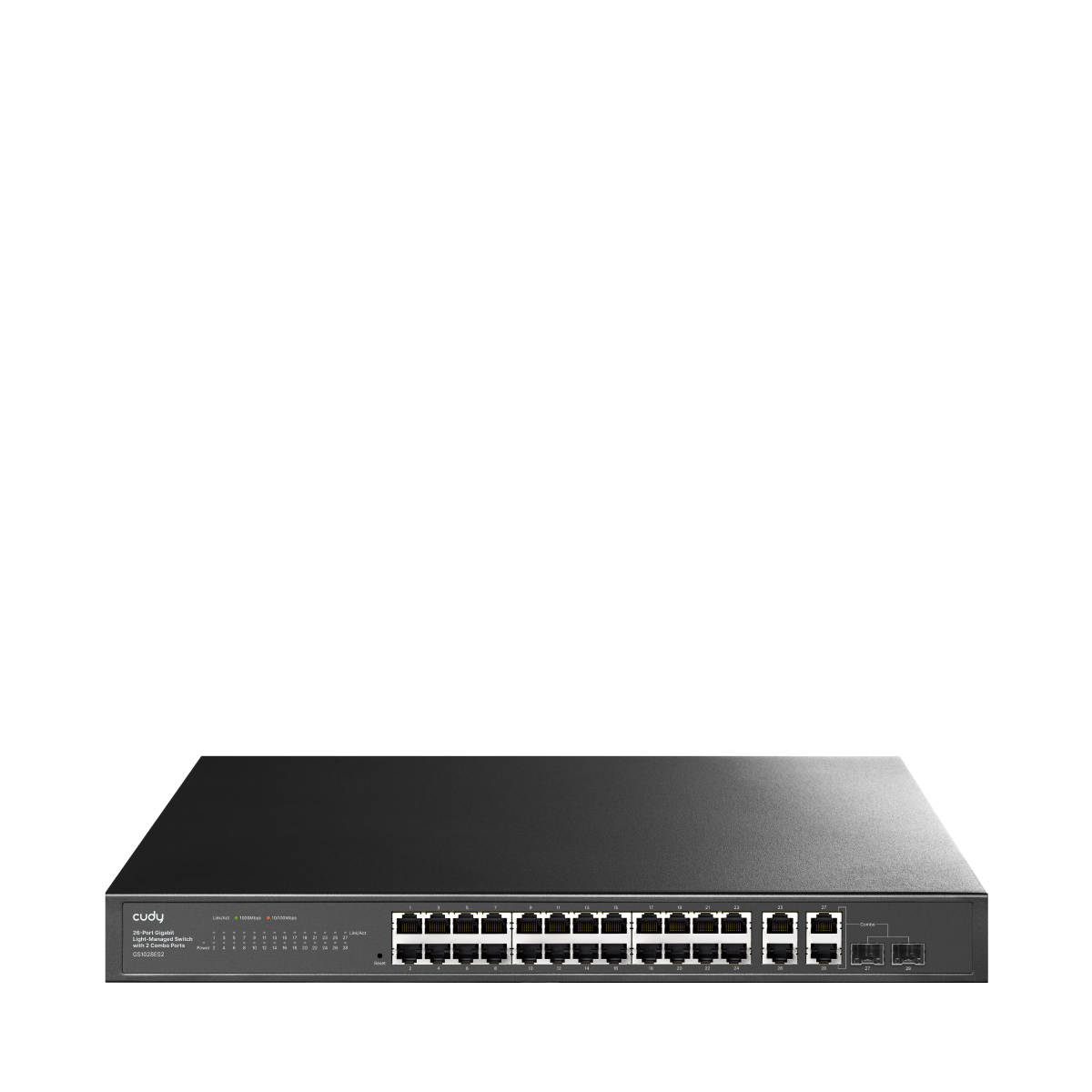 Cudy GS1028ES2 - 26-Port Gigabit Light Managed Switch with 2 Combo Ports