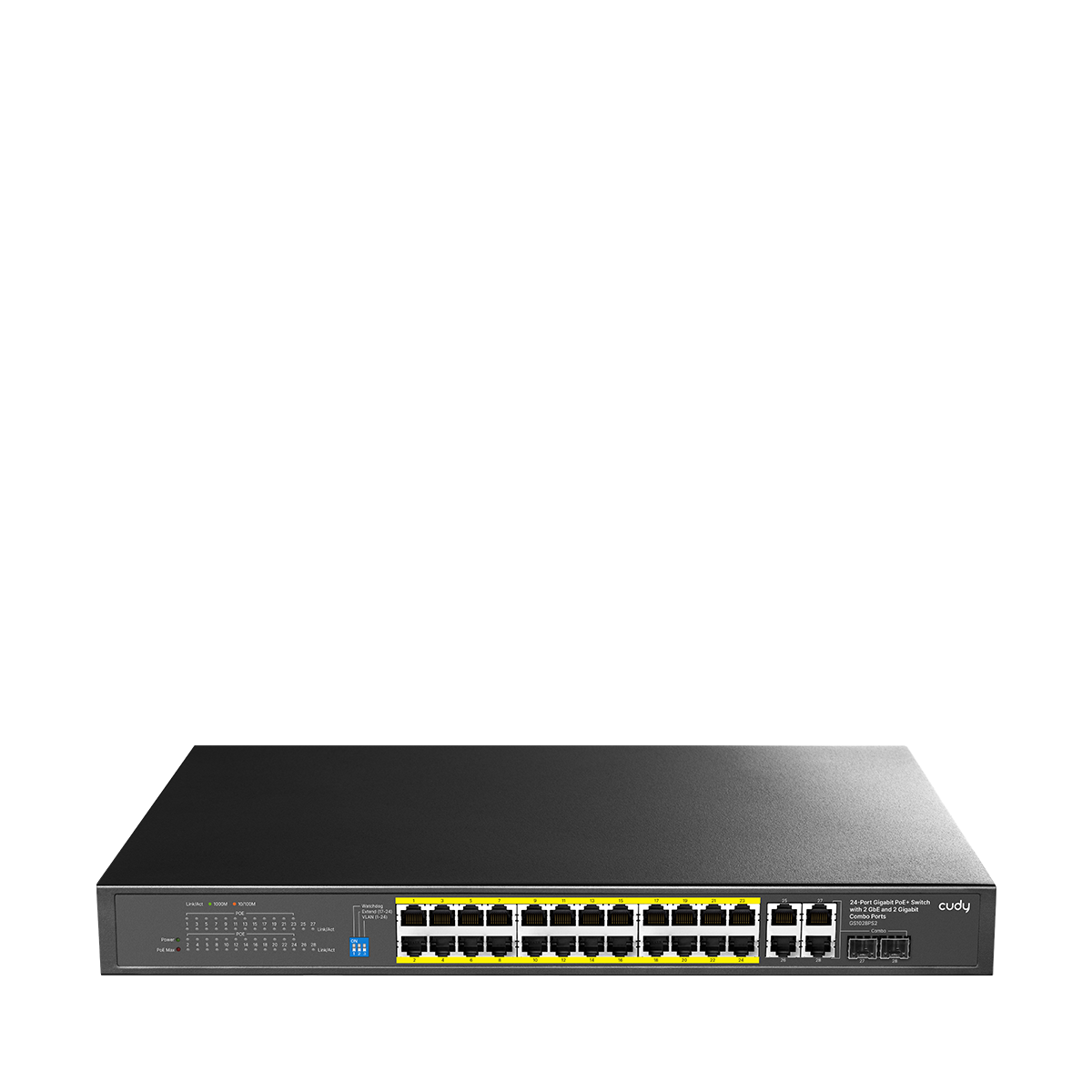 Cudy GS1028PS2 - 24-Port Gigabit PoE+ Switch with 4 Uplink Gigabit Ports and 2 Gigabit SFP Slots 300W