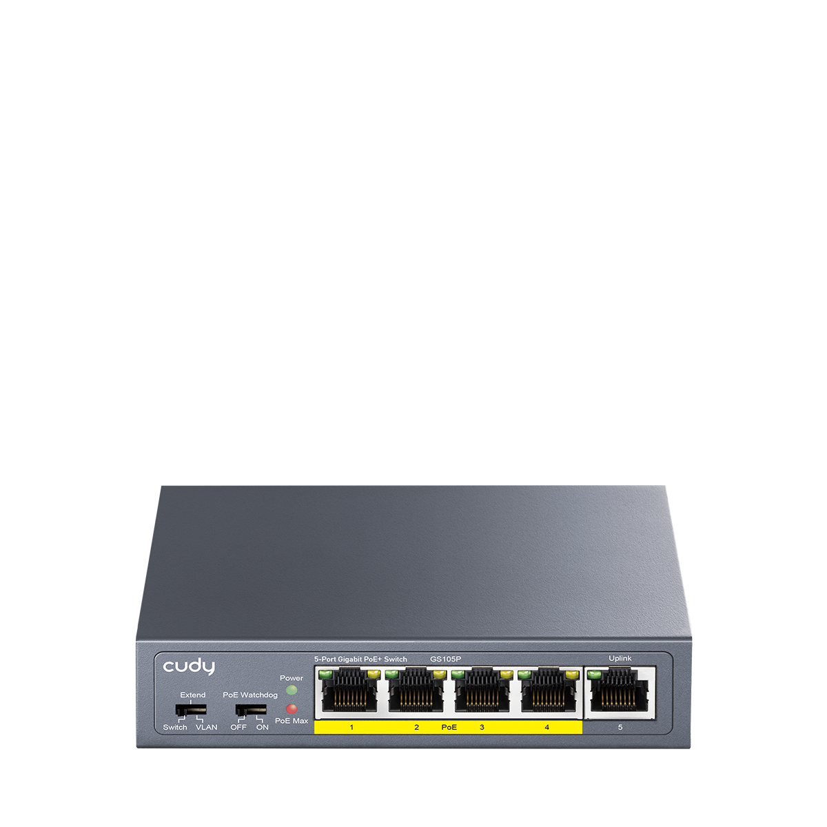 CUDY GS105P - 5-Port Gigabit PoE+ Switch 36W