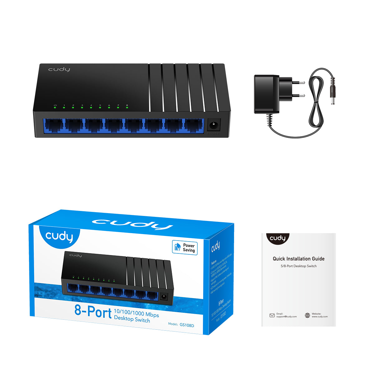 CUDY GS108D - 8-Port Gigabit Desktop Switch view 3