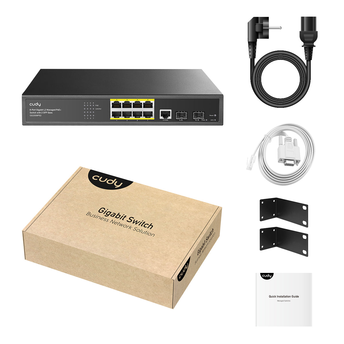 Cudy GS2008PS2 - 8-Port Layer 2 Managed Gigabit PoE+ Switch with 2 Gigabit SFP Slots, 120W view 4