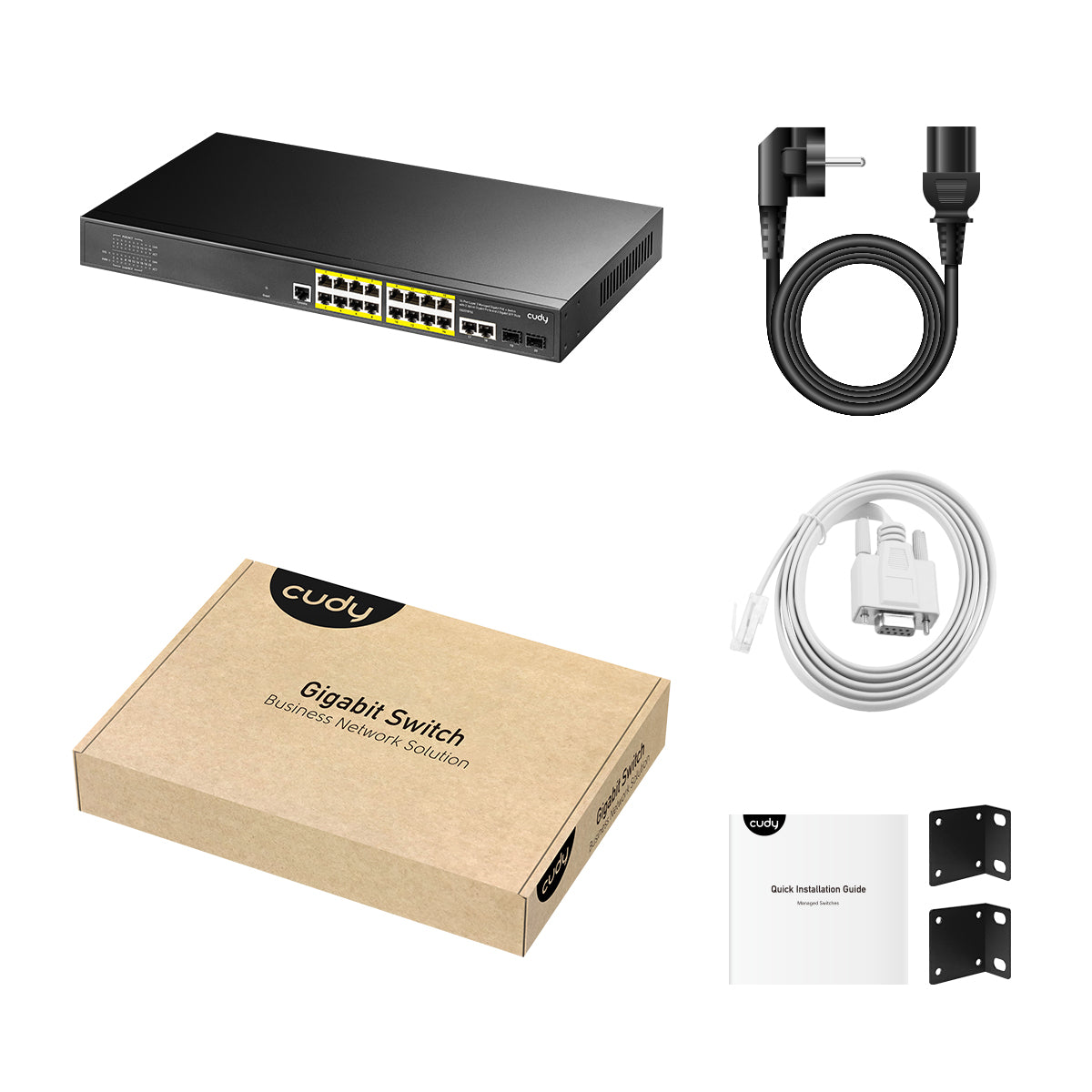 Cudy GS2018PS2-200W - 16-Port Layer 2 Managed Gigabit PoE+ Switch with 2 Uplink Gigabit Ports and 2 Gigabit SFP Slots, 200W view 4