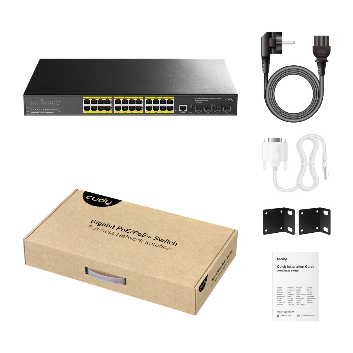 Cudy GS5024S4 - 24-Port Layer 3 Managed Gigabit Switch with 4 10G SFP Slots view 3
