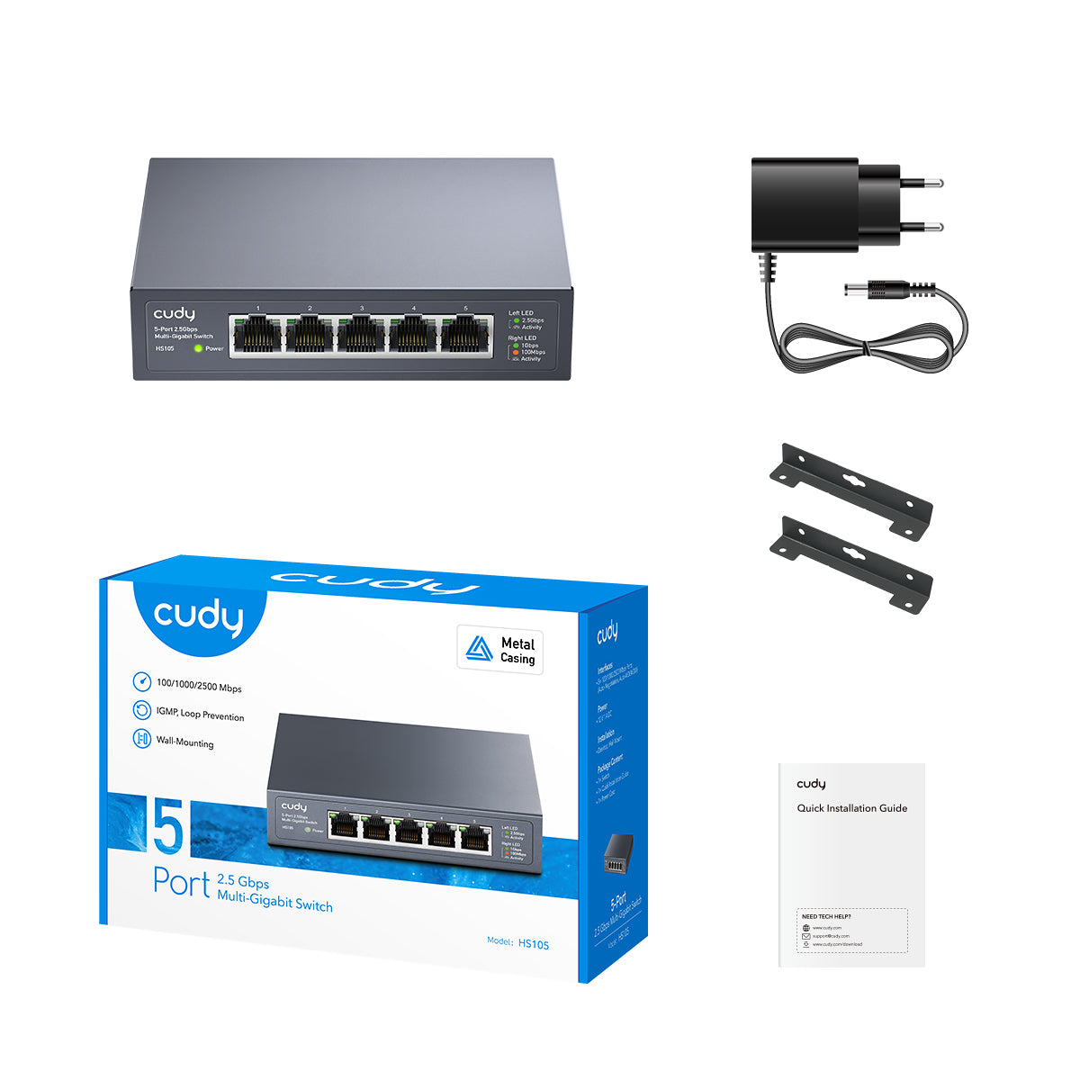 Cudy HS105 - 5-Port 2.5G Metal Switch view 4