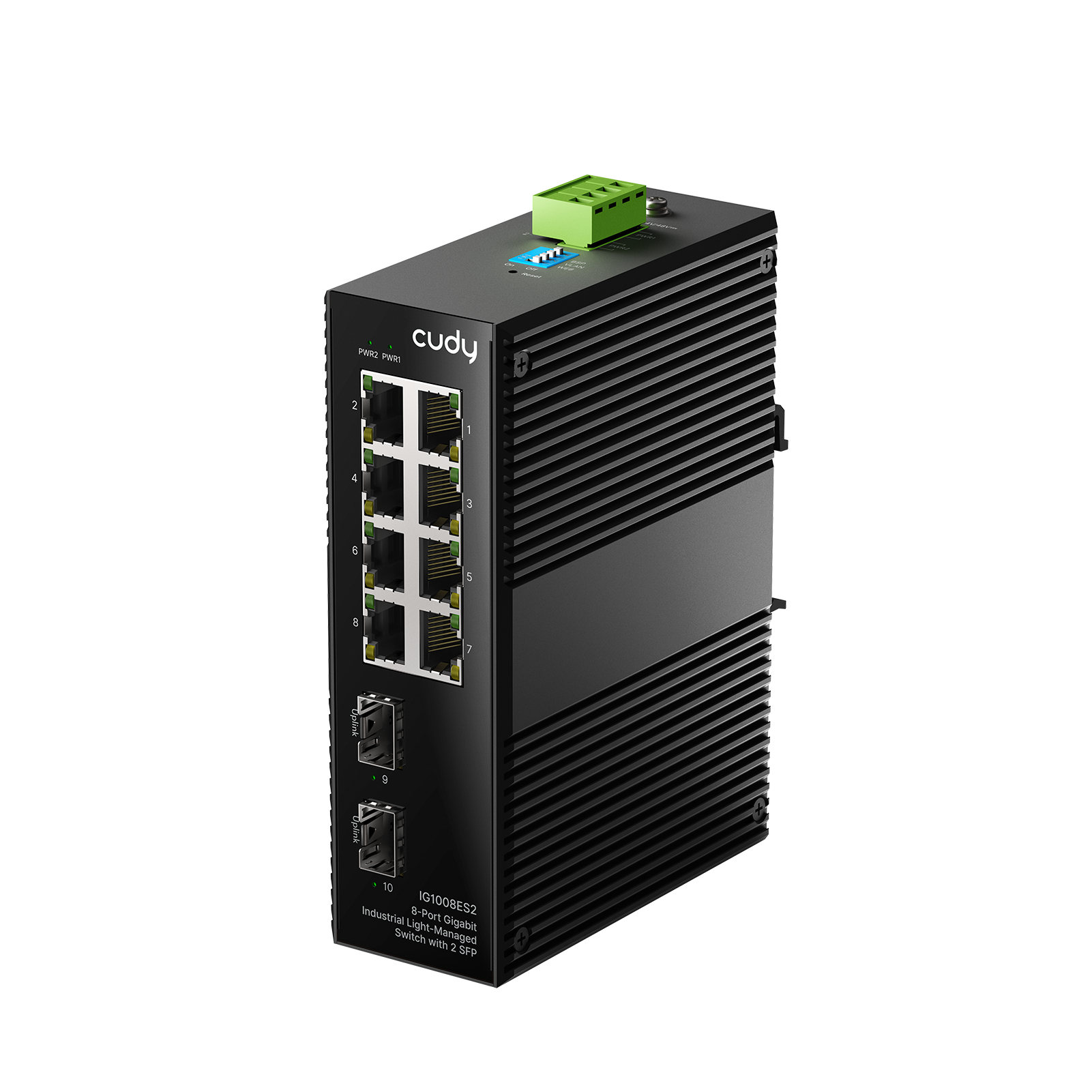 Cudy IG1008ES2 - 8-Port Gigabit Industrial Light Managed Switch with 2 SFP