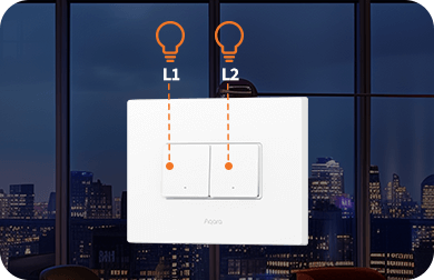 WS-K13D - Light Switch H2 Horizontal (2 Tuş, 2 Kanal) view 2