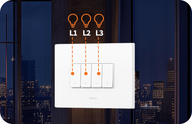 WS-K14D - Light Switch H2 Horizontal(4 Tuş, 3 Kanal) view 2
