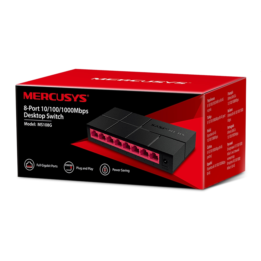 MERCUSYS MS108G 8 PORT 10/100/1000 SWITCH view 2