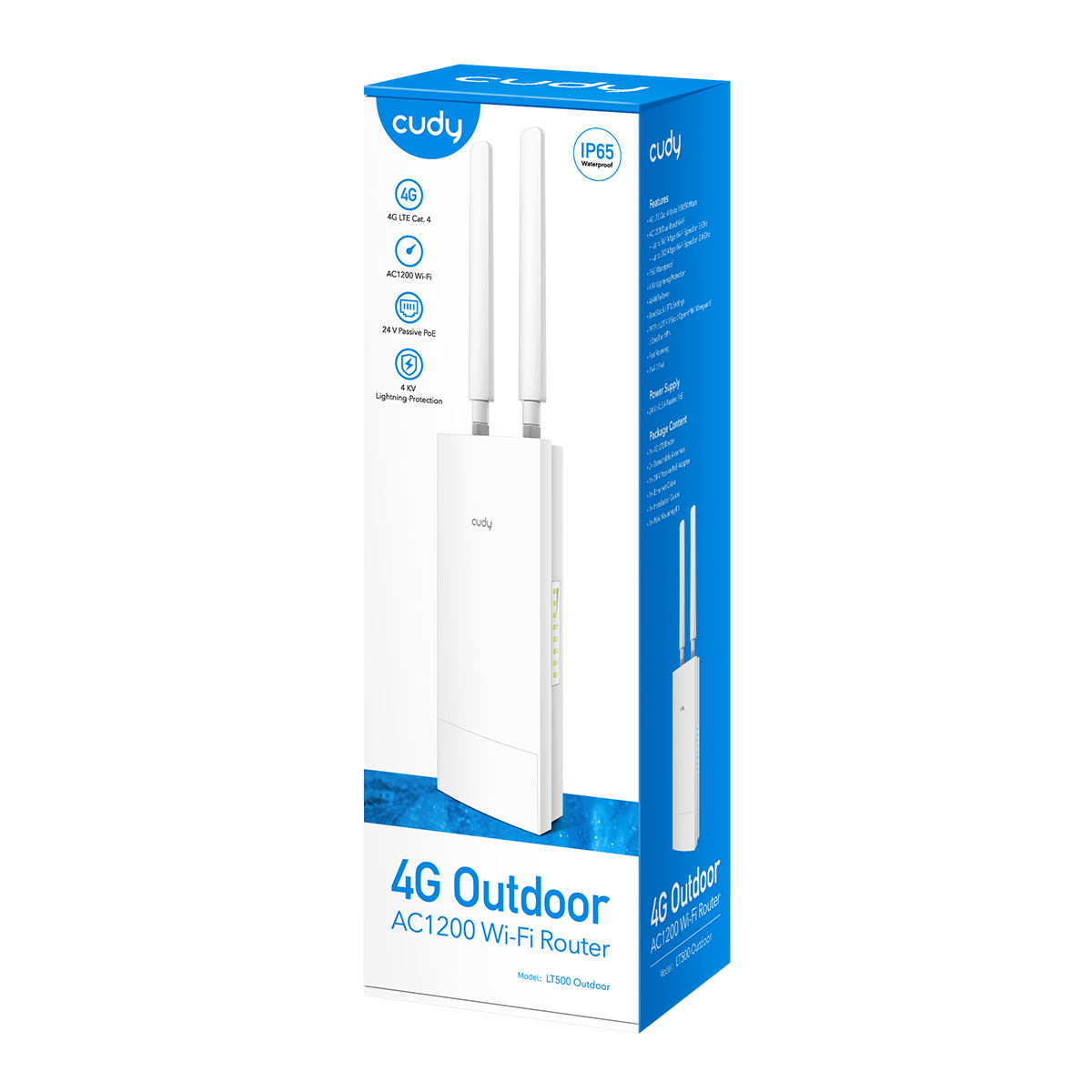 Cudy LT500 Outdoor - Outdoor 4G LTE Cat 4 AC1200 Wi-Fi Router view 5