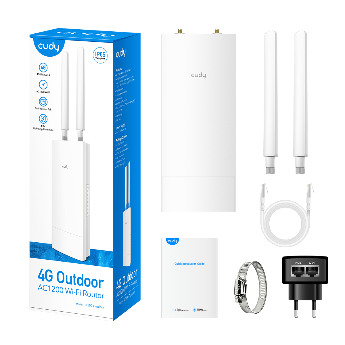 Cudy LT500 Outdoor_US - Outdoor 4G LTE Cat 4 AC1200 Wi-Fi Router view 6