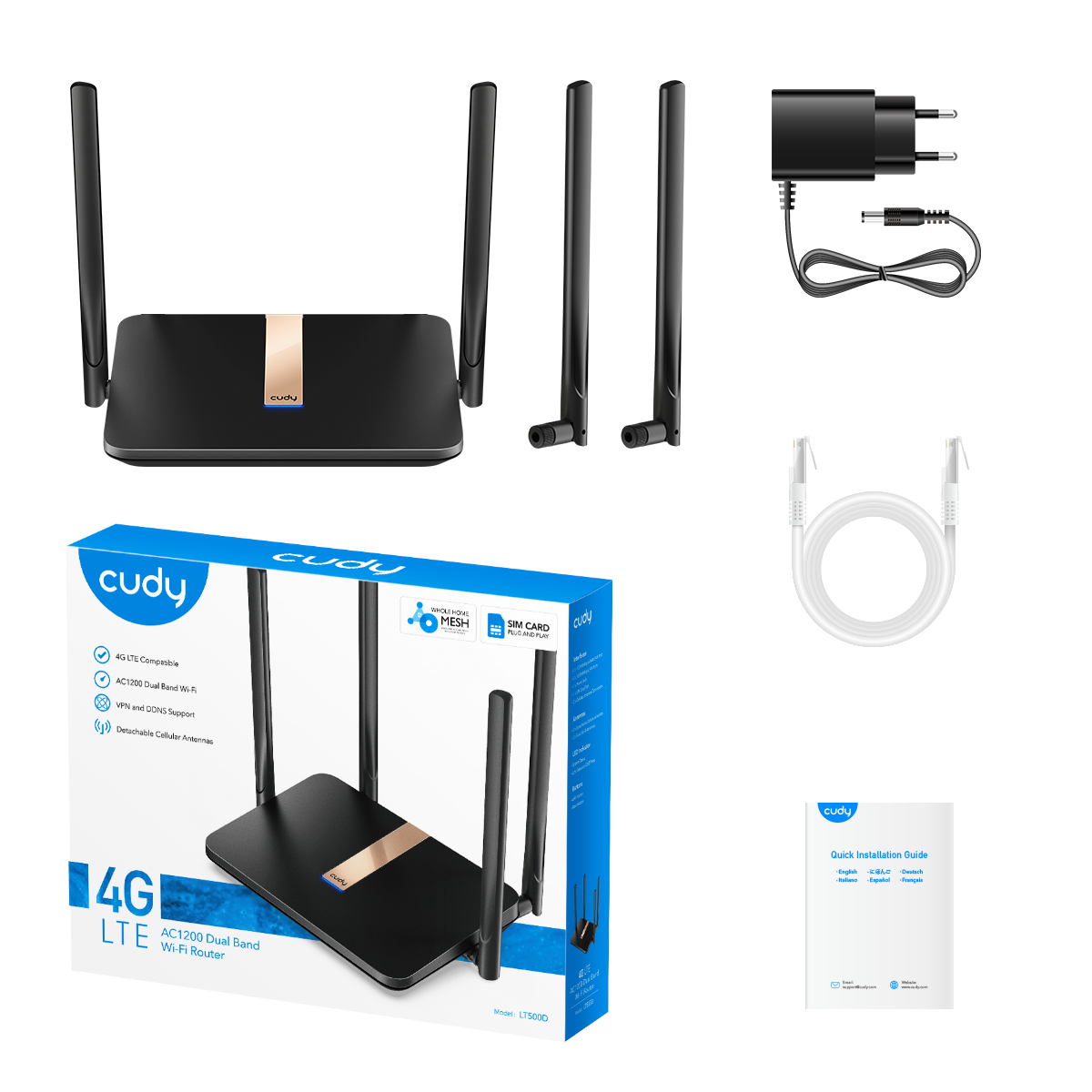 Cudy LT500D - AC1200 Wi-Fi Mesh 4G LTE  Cat4 Router view 5