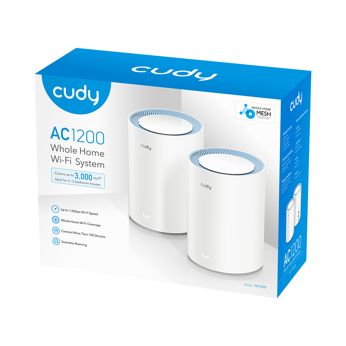 CUDY M1200(2-Pack) - AC1200 Wi-Fi Mesh Solution view 2
