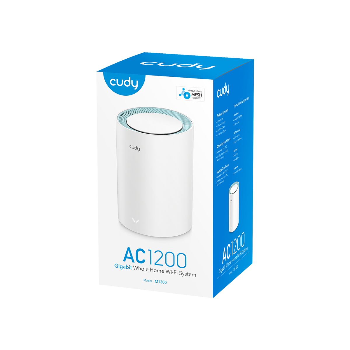 CUDY M1300(1-Pack) - AC1200 Wi-Fi Gigabit Mesh Solution view 4