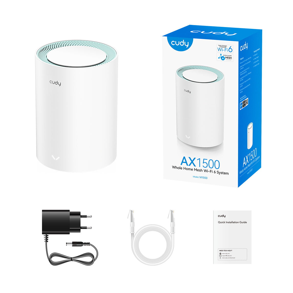 Cudy M1500(1-Pack) - AX1500 Gigabit Wi-Fi 6 Mesh Solution view 4