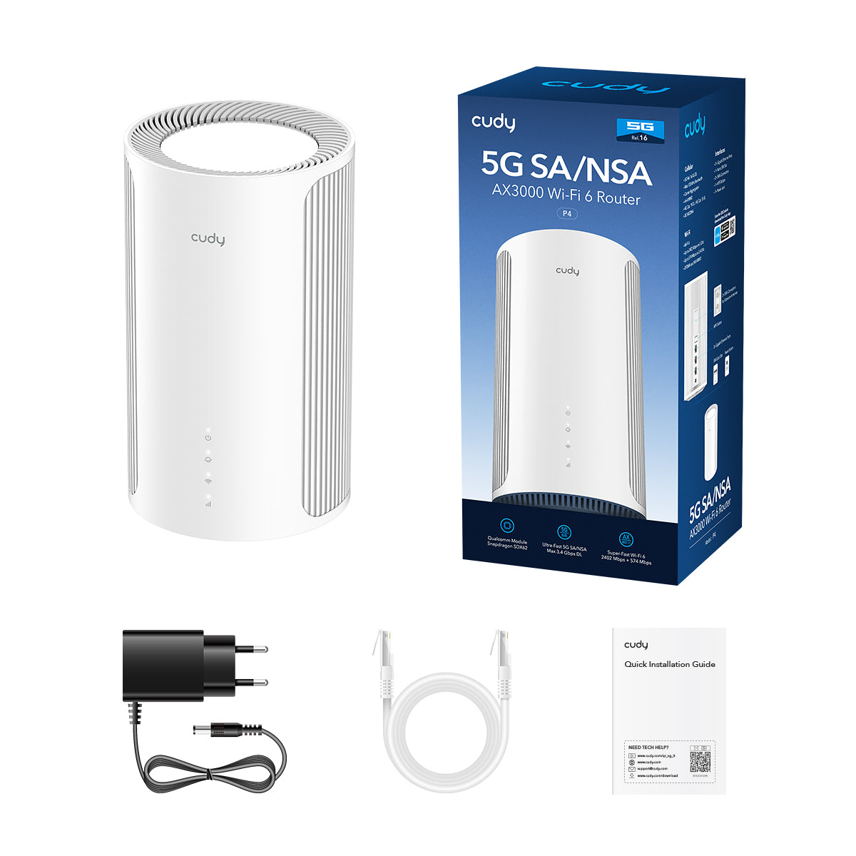 Cudy P4 - AX3000 Wi-Fi 6 5G Router view 4
