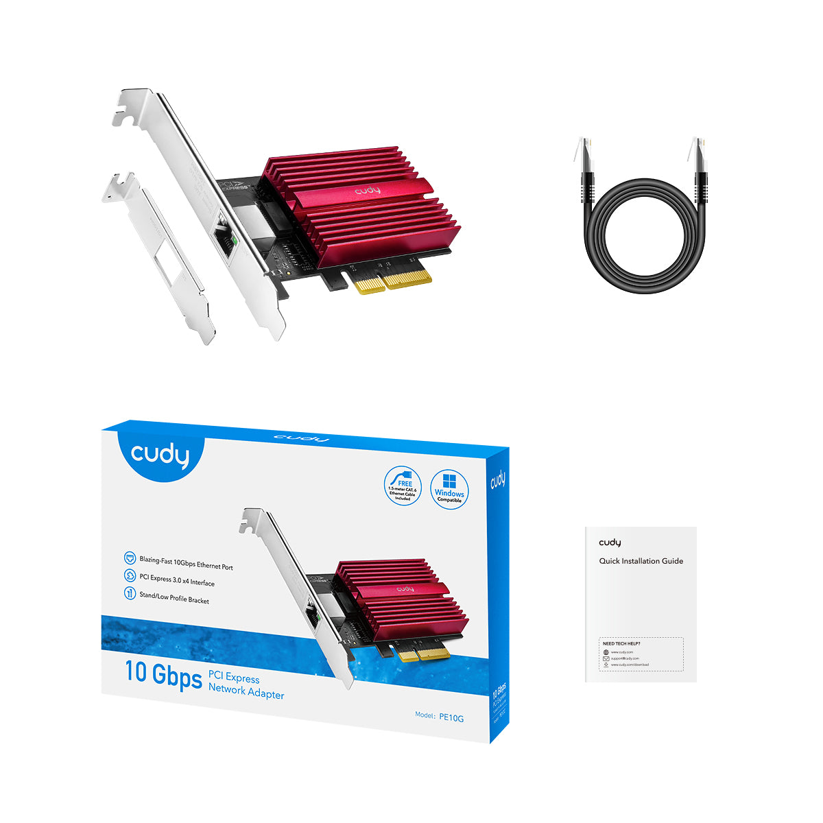 Cudy PE10G - 10G PCI Express Adapter(Marvell AQC113) view 3