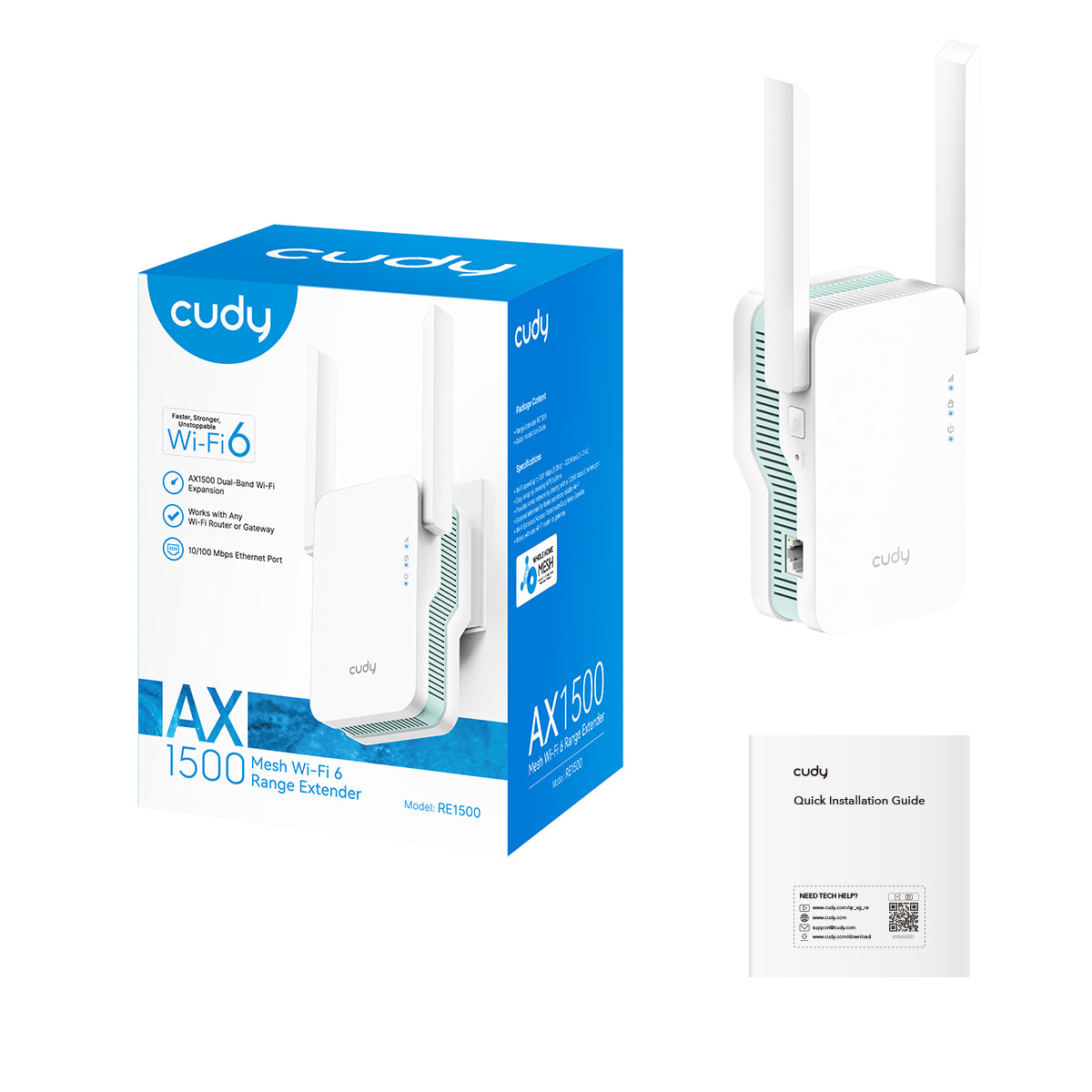 Cudy RE1500 - AX1500 Wi-Fi 6 Mesh Repeater view 5