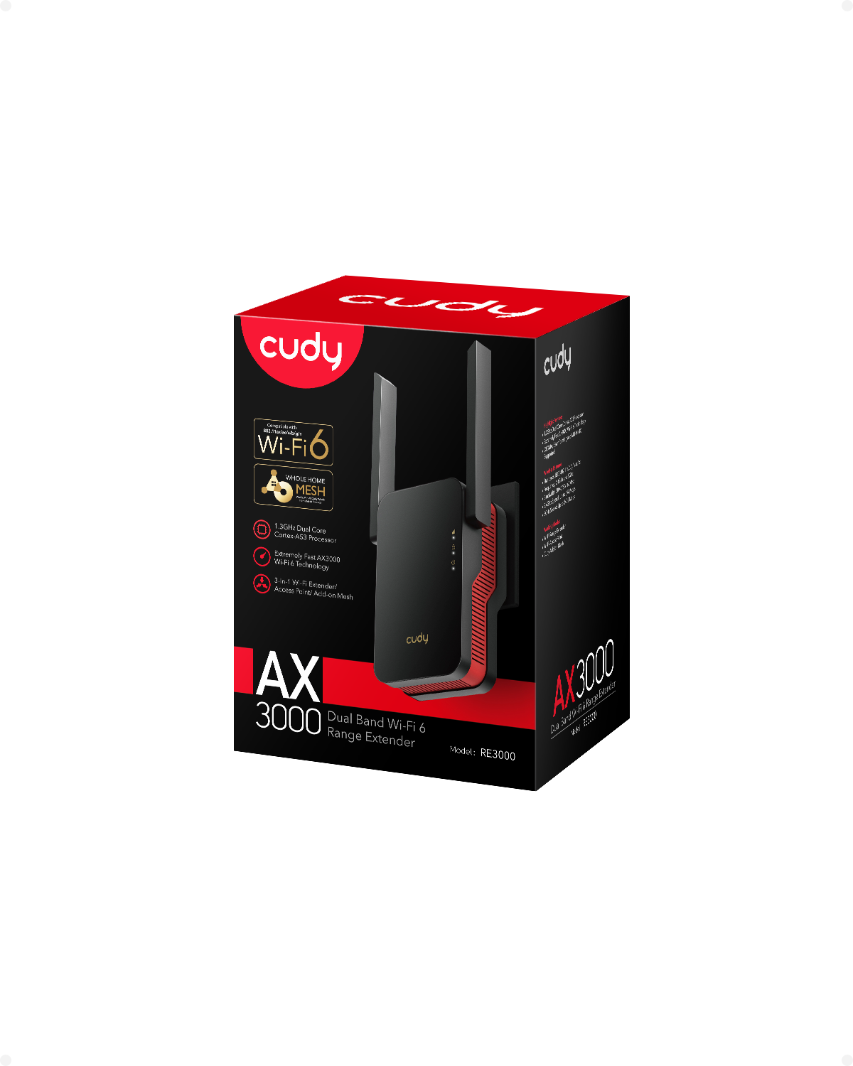 Cudy RE3000 - AX3000 WiFi 6 Mesh Repeater view 5