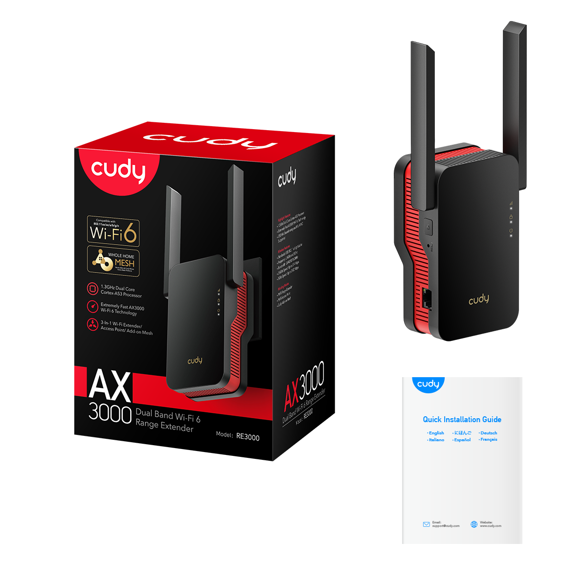 Cudy RE3000 - AX3000 WiFi 6 Mesh Repeater view 6