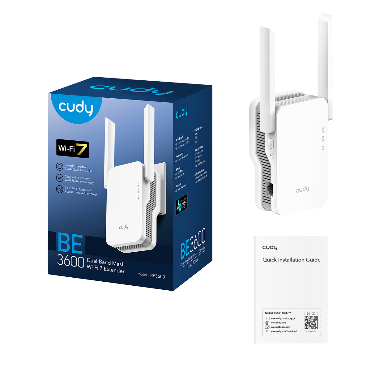 Cudy RE3600 - BE3600 WiFi 7 Mesh Repeater view 5