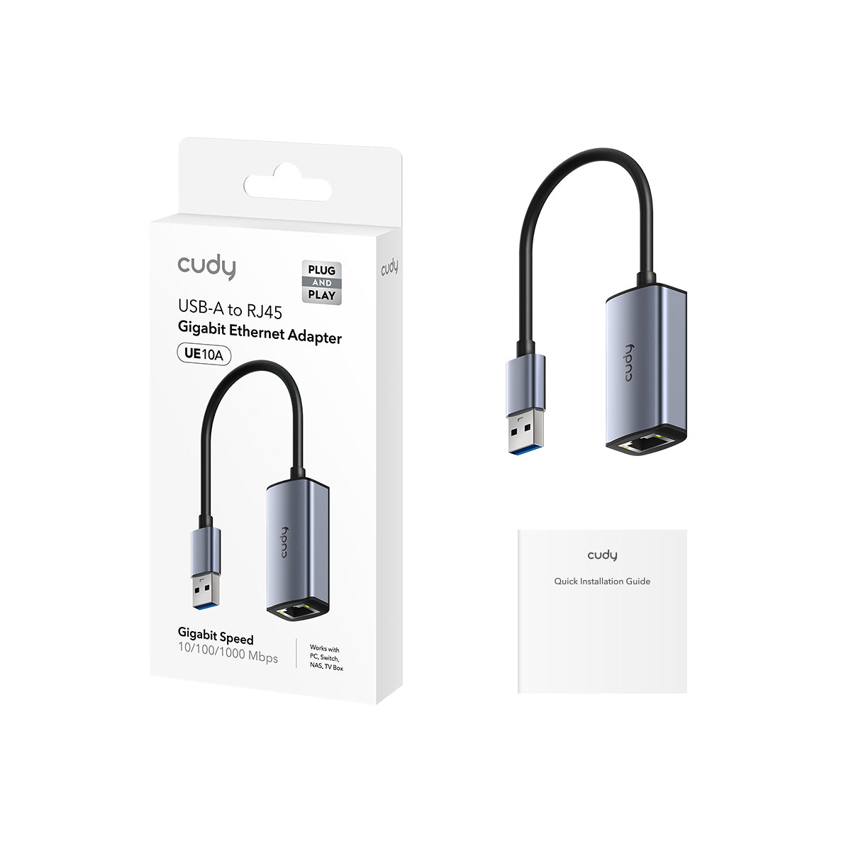 CUDY UE10C - USB-C to Ethernet Adapter view 2
