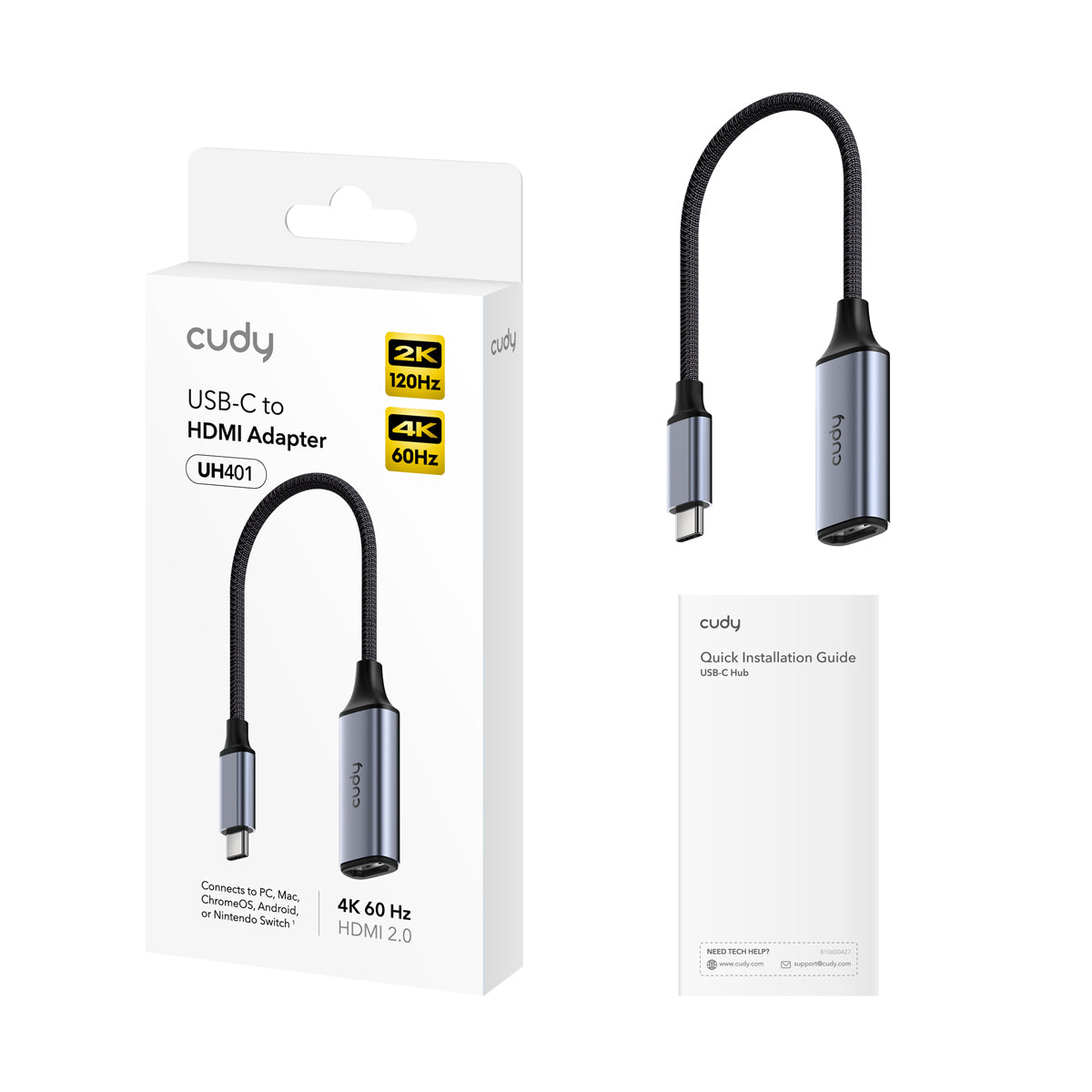 Cudy UH401 - USB-C 4K@60Hz HDMI Adapter view 2