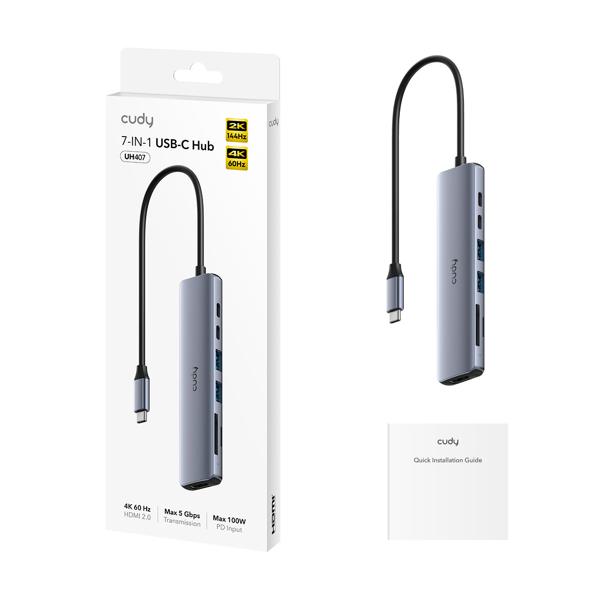 Cudy UH407 - 7-IN-1 USB C Hub with 4K HDMI view 2