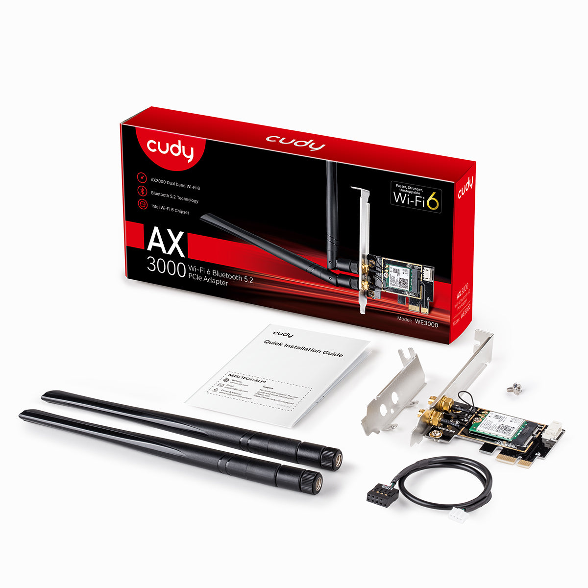 Cudy WE3000 - AX3000 Wi-Fi 6 PCI Express Adapter  view 6