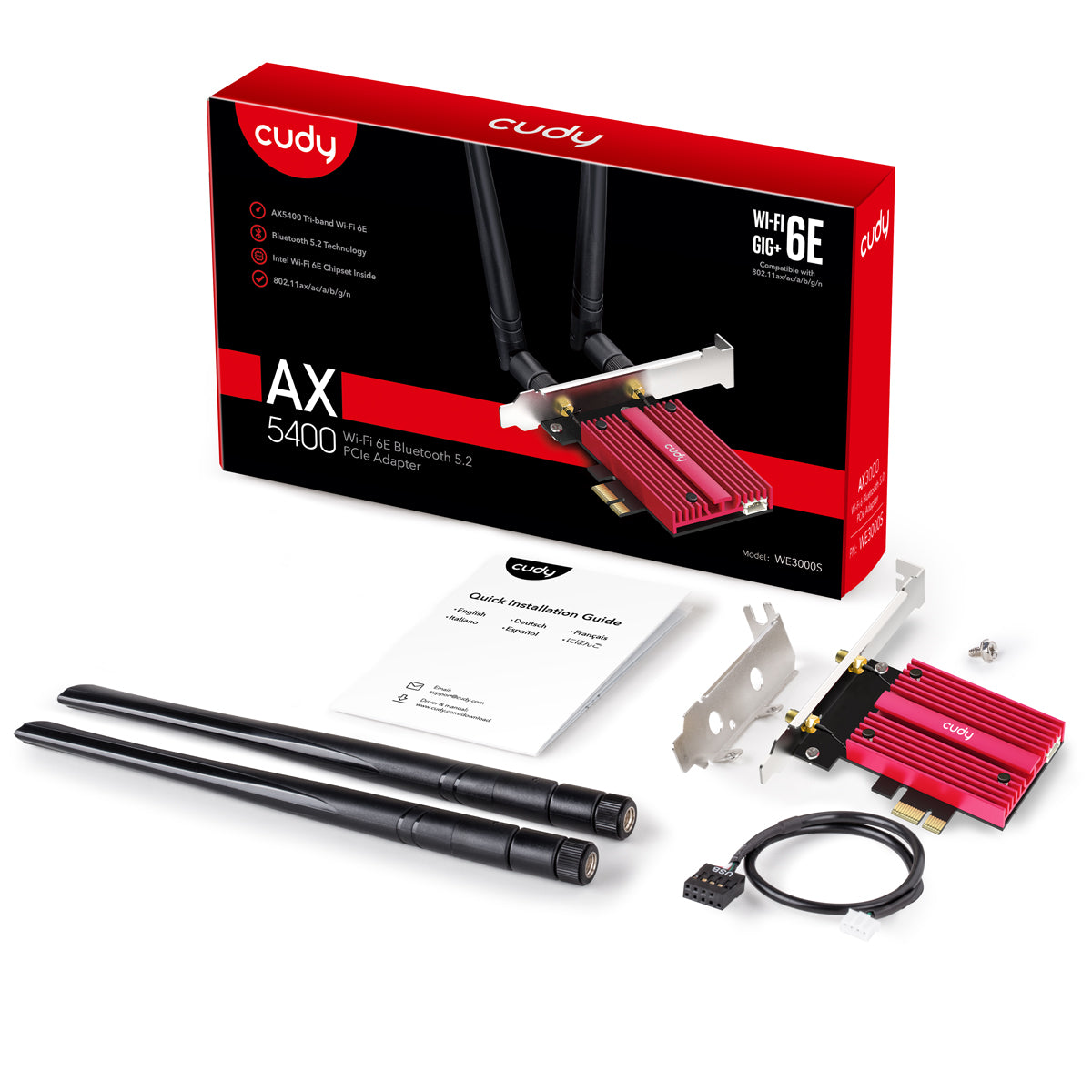 Cudy WE3000S - AX5400 Wi-Fi 6E PCI Express Adapter view 5