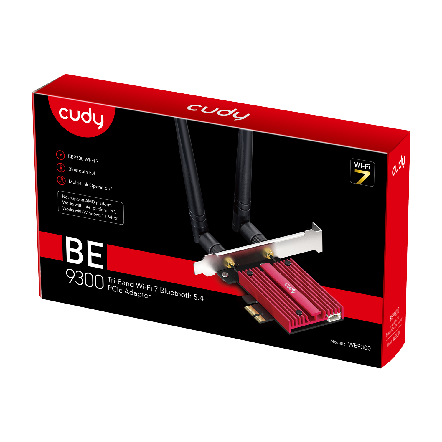 Cudy WE9300 - BE9300  Wi-Fi 7 PCI Express Adapter  view 5