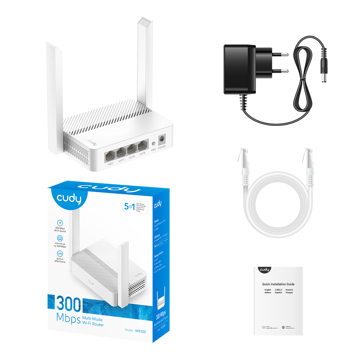 CUDY WR300 - N300 Wi-Fi Router view 6