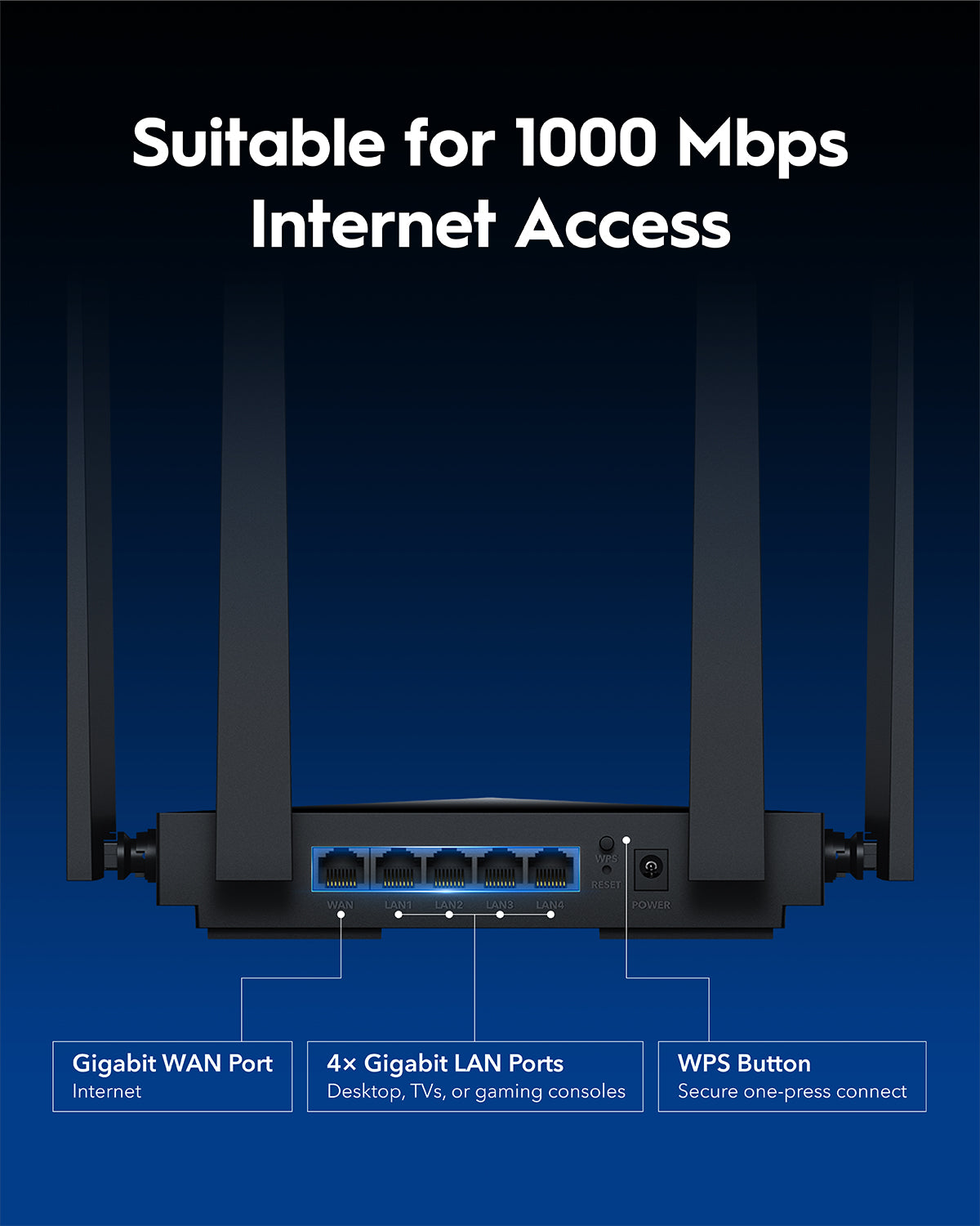 CUDY WR3600 - BE3600 Gigabit Wi-Fi 7 Mesh Router view 5